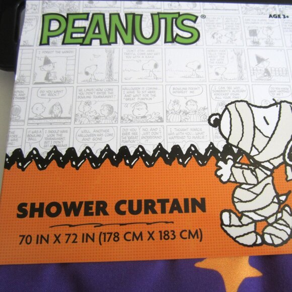 Snoopy Peanuts Halloween Dracula Shower Curtain - Picture 4 of 6